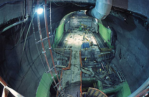 Civil engineering works for the ATLAS detector