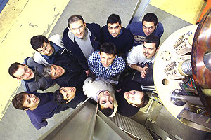 The team responsible for testing and measuring the LHC insertion quadrupoles