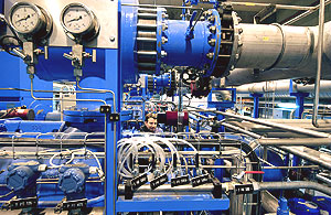 The compressor unit of an 18kW LHC refrigerator