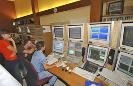 The CERN Control room during the test