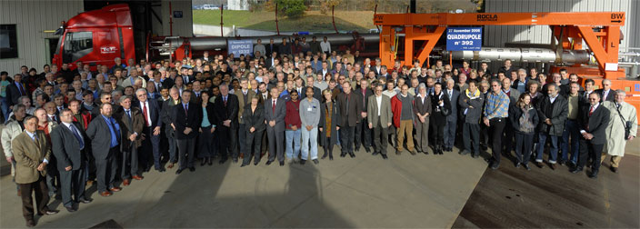 Official ceremony on 27 November 2006 to celebrate the successful delivery of 1624 superconducting main magnets needed to complete the LHC accelerator.