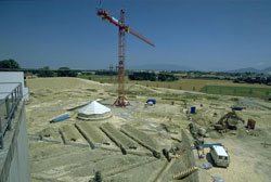 View of LHC's Point 1 building site